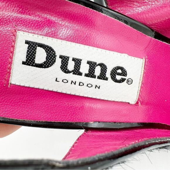 DUNE LONDON Black Calf’s Hair Pointed Toe Slingback Sculptural Heels Sz‎ 8.5 US - Picture 10 of 12